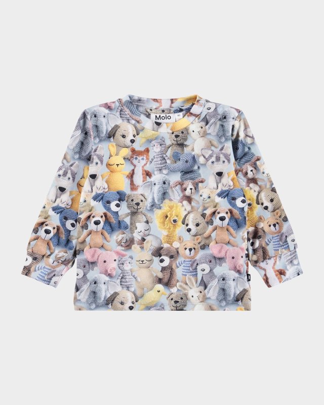Kid's Eloy Printed Long-Sleeve Top, Size 12M-